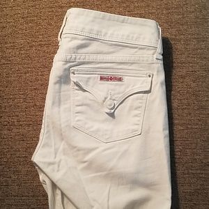 White Hudson Ginny Crop Straight Cuffed Pants 27